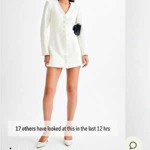 MESHKI Hurley White long sleeve dress size medium